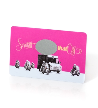 Scratch card with gloss lamination | J Point Cards